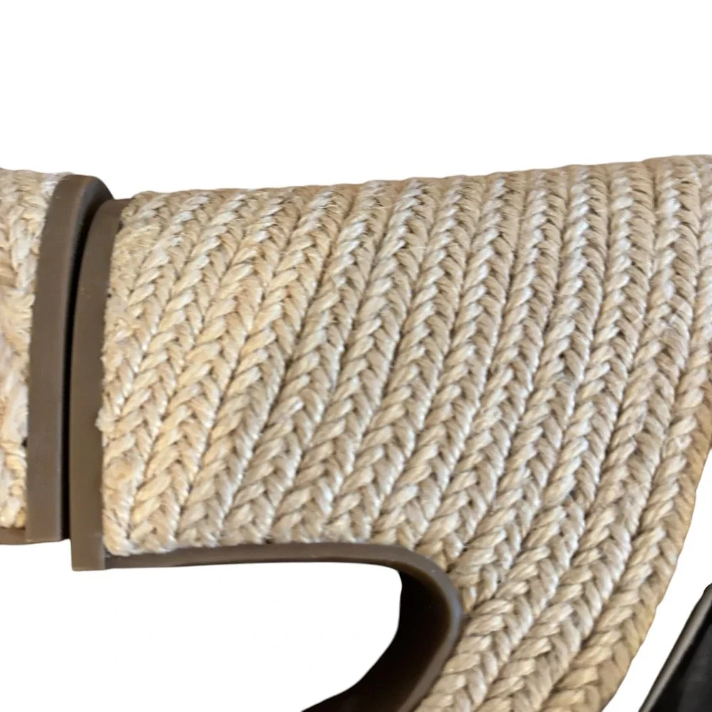 NIB Marc Fisher LTD Oaten Tan Suede Espadrille Platform Wedge Sandals 8.5M
